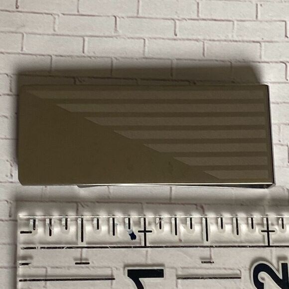 Men's Stainless Steel Money Clip Stripes Diagonal - Picture 2 of 5